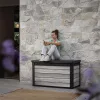 Decocoat műanyag kerti lád 380 l viharszürke