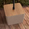 Deco Luzon műrattan napernyőtartós kerti asztal