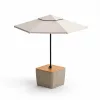 Deco Luzon műrattan napernyőtartós kerti asztal