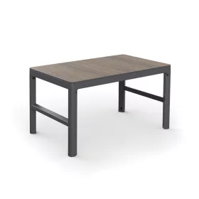 Deco lyon állítható magasságú műanyag kerti asztal dió-grafit