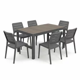 Deco Lyon Prime 6+1 kerti bútor garnitúra szett dió-grafit
