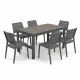 Deco Lyon Prime 6+1 kerti bútor garnitúra szett dió-grafit