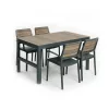 Deco Lyon 4+1 kartámaszos kerti bútor garnitúra szett dió-grafit