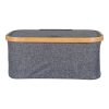 Noto kosár, bambusz/textil, sötétszürke, 38x26x16 cm