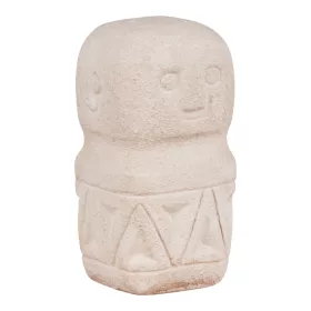 Asztali dekoráció, cement, bézs, 5,5x5,5x10 cm