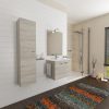 Zoya 60 fürdőszoba bútor kerámia mosdóval szürke tölgy