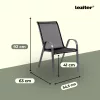 Lizi balcony kerti bútor garnitúra szett fekete