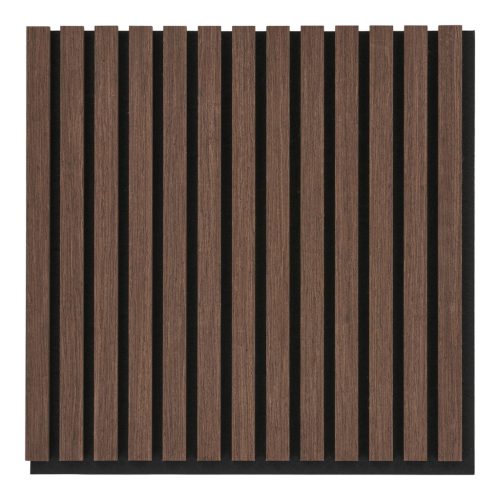 akusztikus panel, fa furnér, dió, dió hatású 52x52x2,2 cm