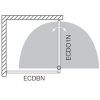 Exclusive Line ECDO1N+ECDBN aszimmetrikus sarokkabin zuhanytálca nélkül
