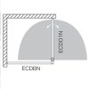 Exclusive Line ECDO1N+ECDBN szögletes sarokkabin zuhanytálca nélkül