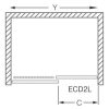 Exclusive Line ECD2 kétrészes tolóajtó két fal közé 120x205 cm