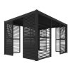 LUXE Lamellás oldalpanel R 90x218cm 3 m-ig antracit