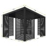 LUXE Lamellás oldalpanel R 90x218cm 3 m-ig antracit
