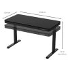 VELSEN íróasztal elektromos magasságállítással, vezérlőpanellel 120x60 cm fekete