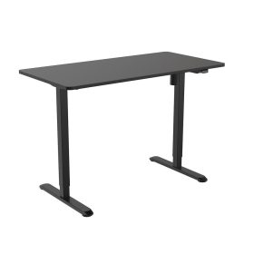 Íróasztal magasságállítással, 120x60 cm fekete
