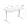 VELSEN íróasztal elektromos magasságállítással, vezérlőpanellel 120x60 cm fehér