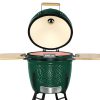 Kerámia faszéngrill oldalpolcokkal, 46 cm ráccsal