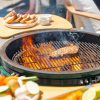 Kerámia faszéngrill oldalpolcokkal, 57 cm ráccsal