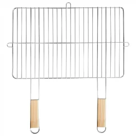 Szögletes grillrács fa fogantyúval 57x51 cm