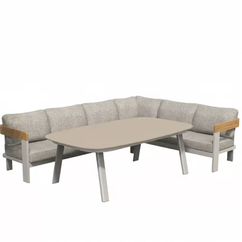 Molto kerti sarokgarnitúra étkezőasztallal