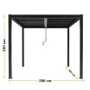 Luxe alumínium pergola 3x4