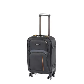 TraveLux light kabinbőrönd puha levehető kerékkel 55x40x20 cm fekete