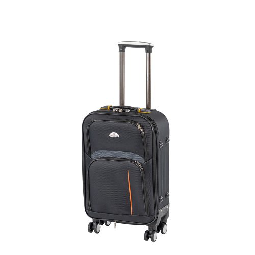 TraveLux light kabinbőrönd puha levehető kerékkel 55x40x20 cm fekete