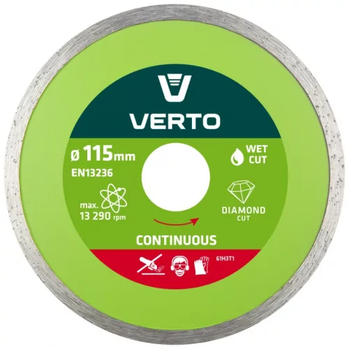 GYÉMÁNT VÁGÓKORONG 115MM VIZES, VERTO