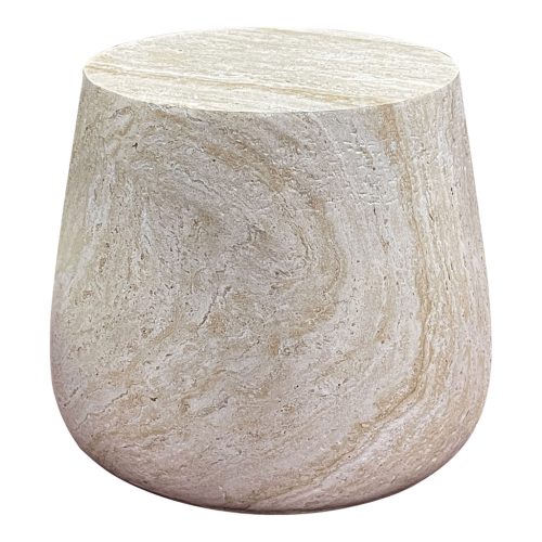 Bonn dohányzóasztal rostos agyagból, natúr, ø47,5x41 cm
