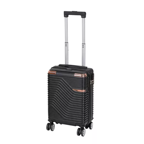 TraveLux Urban kézipoggyász keményfedeles levehető kerékkel 40x29x19 cm fekete