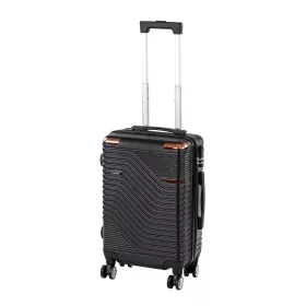 TraveLux Urban kabinbőrönd keményfedeles levehető kerékkel 50x40x20 cm fekete