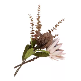 Protea művirág csokor, bordómix 65 cm