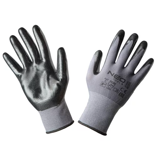 MUNKAKESZTYu, NITRIL BEVONATu NYLON, 4131X, MÉRET: 9, NEO