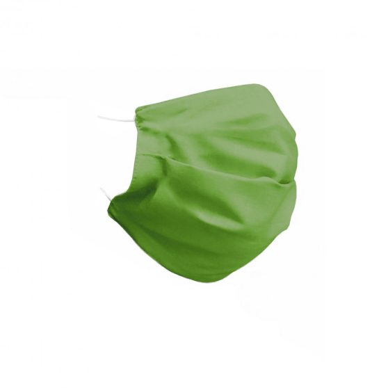 Textil szájmaszk állítható gumipántal mosható, zöld színben
