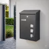 Homepost kültéri postaláda névtáblával zárható antracit
