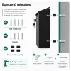 Homepost kültéri postaláda névtáblával zárható antracit