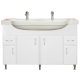 Bianca Plus 130 alsó szekrény mosdóval, magasfényű fehér színben