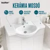 Bianca Plus 85 komplett fürdőszobabútor, magasfényű fehér színben, jobbos nyitási irány