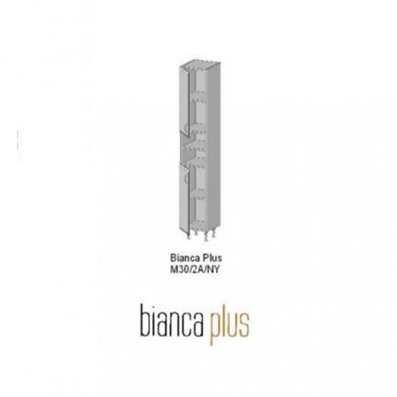 Bianca Plus 30 magas szekrény 2 ajtóval, nyitott, rauna szil színben, jobbos