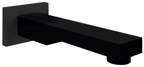 Fali szögletes kifolyócső, 180mm, matt fekete