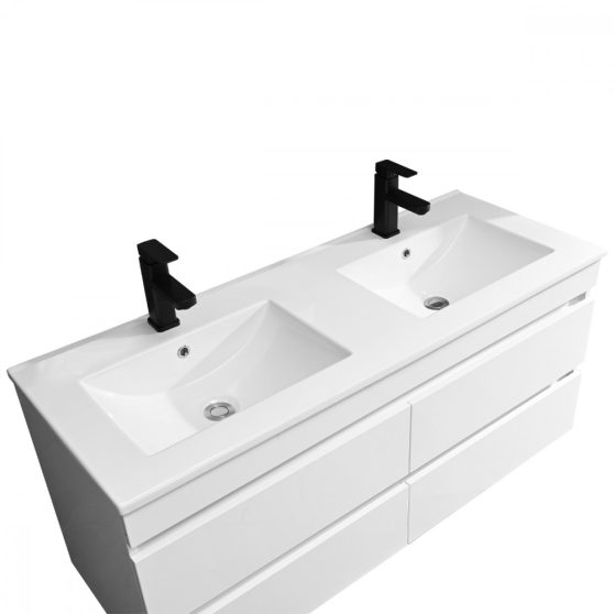 Cube 120 fürdőszoba bútor magasfényű fehér