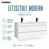 Cube Fürdőszobabútor 120 cm kerámia mosdóval tükörrel 60x120 cm magasfényű festett fehér