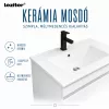 Cube Fürdőszobabútor 60 cm kerámia mosdóval (2 fiókos) tükörrel 60x80 cm magasfényű festett fehér