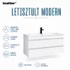 Cube Fürdőszobabútor 60 cm kerámia mosdóval (2 fiókos) tükörrel 60x80 cm magasfényű festett fehér