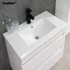 Cube Fürdőszobabútor 60 cm kerámia mosdóval (2 fiókos) tükörrel 60x80 cm magasfényű festett fehér