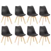 Silla étkezőszék 8 db fekete színben