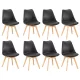 Silla étkezőszék 8 db fekete színben