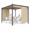Kerti pergola 3x4 m acél váz bézs tetővel