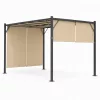 Kerti pergola 3x4 m acél váz bézs tetővel