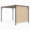 Kerti pergola 3x4 m acél váz bézs tetővel